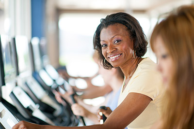 Woman exercising at Vintage Senior Services